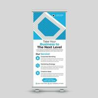 Creative modern minimal business roll up banner design standee x banner template Free Vector