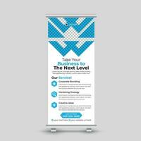 Professional creative modern minimal business roll up banner design standee banner template Free Vector