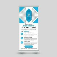 Professional creative corporate modern minimal business roll up banner design standee banner template Free Vector
