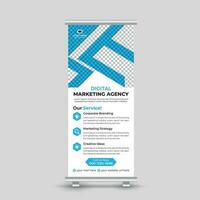 Professional corporate modern business roll up banner design standee x banner template Free Vector