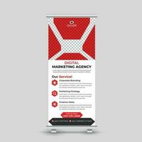 Professional creative modern business roll up banner design standee x banner template Free Vector