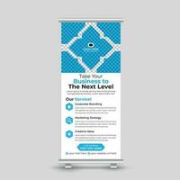 Professional creative modern minimal business roll up banner design standee banner template Free Vector