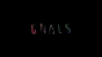 Goals glow colorful neon laser text animation background video