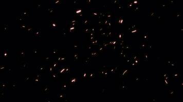 Loop glow fire particles flow up animation abstract bakcground video
