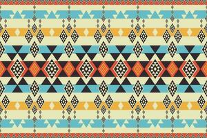 Ethnic southwest colorful pattern. Ethnic southwest geometric shape seamless pattern colorful style. Ethnic geometric stripes pattern use for textile, home decoration elements, upholstery, etc. vector