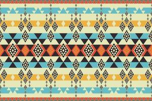 Ethnic southwest colorful pattern. Ethnic southwest geometric shape seamless pattern colorful style. Ethnic geometric stripes pattern use for textile, home decoration elements, upholstery, etc. vector