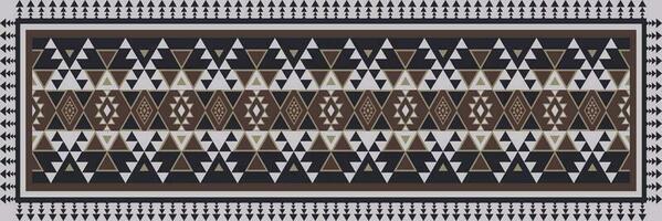 Ethnic southwest rug vintage color pattern. Aztec navajo geometric shape vintage style. Southwest Navajo pattern use for home flooring interior decoration elements, table runner, bed runner. vector