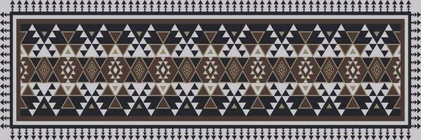 Ethnic southwest rug vintage color pattern. Aztec navajo geometric shape vintage style. Southwest Navajo pattern use for home flooring interior decoration elements, table runner, bed runner. vector