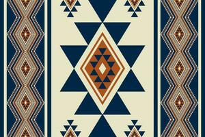 Aztec colorful vintage pattern. Aztec tribal geometric shape seamless pattern. Ethnic southwest geometric stripes pattern use for textile, mural, wallpaper, carpet, cushion, quilt, upholstery. vector