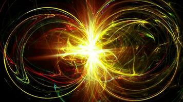 Fractal hoops of light shine - Loop video