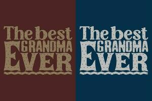 The Best Grandma Ever, Grandpa Shirt, Gift For Grandma, Best Grandma, Grandma Heart Shirt, Custom Grandma, Promoted To Grandma, New Grandma Shirt, Blessed Mama Shirt, Blessed Shirt vector