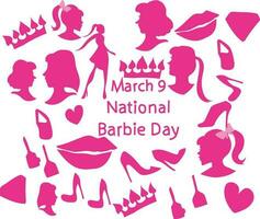 nacional Barbie día vector