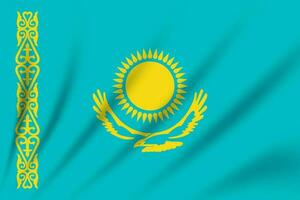 Happy patriotic celebration Kazakhstan day with turquoise background. vector