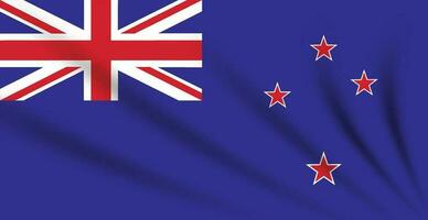 New Zealand flag design with vector banner template background.