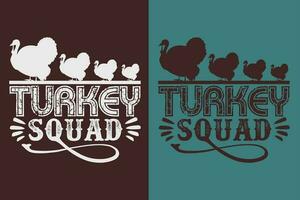 Turkey Squad Thankful, Thankful Shirt, Fall Shirt, Fall Vibes, Hello Pumpkin, Thanksgiving T-Shirt, Cute Thankful, Fall T-Shirt, Grateful Shirt, Heart T-Shirt, Family Shirt vector