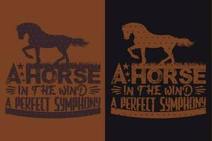 un caballo en el viento un Perfecto sinfonía, caballo camisa, caballo amante camisa, animal amante camisa, granja camisa, granjero camisa, caballo camiseta, regalo para caballo dueño, regalo para su, regalo para caballo amantes vector