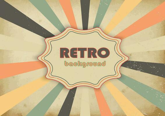 Line in style of 70s.Classic Vintage Retro Rays Background. Abstract retro, . Sunbeam, geometric pattern, Funky Hippie,Classic Vintage Retro Rays Background