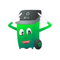 illustration of sign recycle bin collection vector