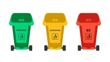 illustration of sign recycle bin collection vector