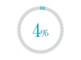 4 Percent Loading. 4 Percent Loading circle diagrams Infographics vector, Percentage ready to use for web design. vector