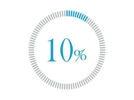 10 Percent Loading. 10 Percent Loading circle diagrams Infographics vector, Percentage ready to use for web design. vector