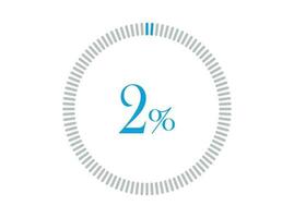 2 Percent Loading. 2 Percent Loading circle diagrams Infographics vector, Percentage ready to use for web design. vector