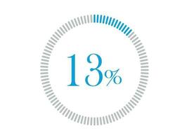 13 Percent Loading. 13 Percent Loading circle diagrams Infographics vector, Percentage ready to use for web design. vector