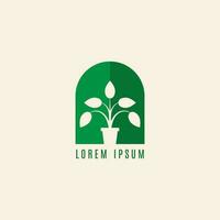 Green house leafs logo. - Vector. vector