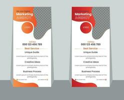 Roll Up Banner Design Template For Business Agency . vector