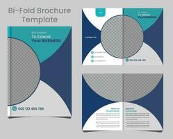 moderno negocio corporativo bifold folleto plantilla, creativo concepto doblada volantes, o bifold folleto 4 4 página folleto modelo . vector