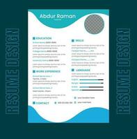 Resume and Cover Letter Layout and Design . vector