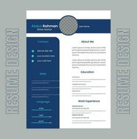 Resume and Cover Letter Layout and Design . vector