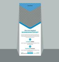 Roll Up Banner Design Template For Business Agency . vector