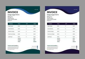 Difference invoices design . vector