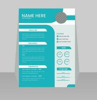 Contemporary Resume and Cover Letter Layout vector