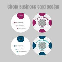 Circle Creative and modern business card template vector