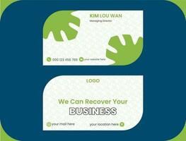 Business card design template, Clean professional business card template, visiting card, business card template. vector