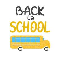 School bus back to school vector illustration