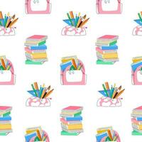 Back to school seamless pattern vector illustration