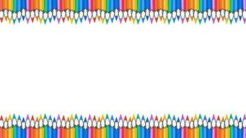 Color pencils background with copy space vector illustration