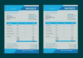 Difference invoices design . vector