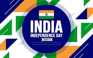 15 August India Independence day background template. Holiday concept. background, banner, placard, card, and poster design template with text inscription and standard color. vector illustration.