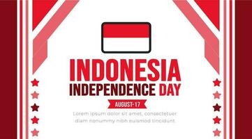 17 August Indonesia Independence Day background template. Holiday concept. background, banner, placard, card, and poster design template with text inscription and standard color. vector illustration.