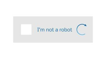 modelo para entrando captcha soy no un robot. web sitio proteccion y Internet seguridad. vector ilustración