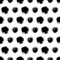 Seamless pattern with black sketch hand drawn pencil scribble circles shape on white background. Abstract grunge texture. Vector illustration