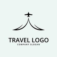 air travel line art design logo illustration icon vector