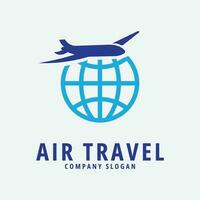 air travel line art design logo illustration icon vector