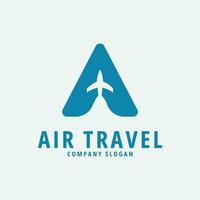 air travel line art design logo illustration icon vector