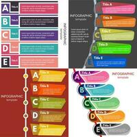 conjunto de cuatro elementos de infografía diseño. paso por paso infografía diseño modelo. vector ilustración