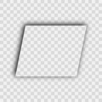 Dark realistic shadow. Parallelogram shadow isolated on background. Vector illustration